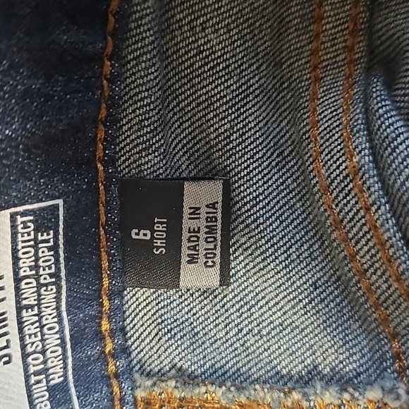 Carhartt Womens Slim Fit Skinny Leg Blue Denim Jeans 6 Short - Picture 5 of 6